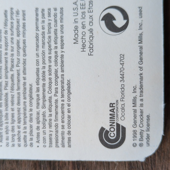 Vintage McCall's Cookie book MCM 1965  Betty Crocker kitchen labels 1998 - Picture 8 of 8